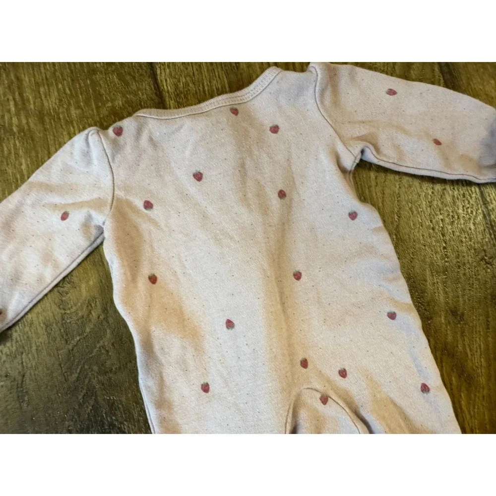 Baby Girl Preemie Sleeper 2 Way Zipper Outfit Reborn Clothes Strawberry Carter's